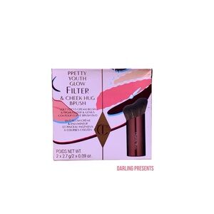 Charlotte Tilbury Pretty Youth Glow Filter & CheekColor Pretty Fresh Hug Brush